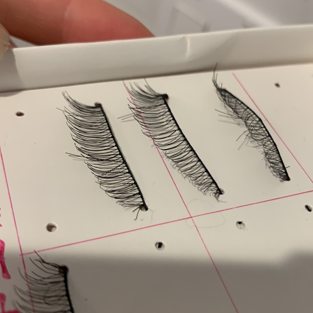 3 Pairs Mid-Long Natural Look Black False Glue On